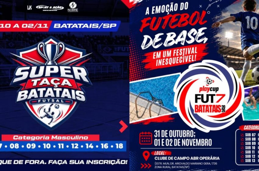  Batatais recebe duas grandes competições neste fim de semana: ‘Taça Batatais de Futsal’ e ‘Play Cup Kids’